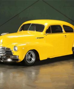 Yellow 1947 Chevy Fleetline Paint By Numbers