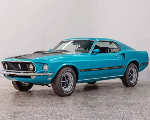 1969 Ford Mustang Mach 1 Paint By Numbers