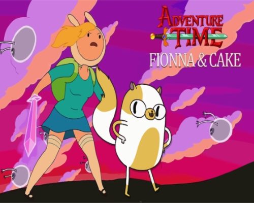 Adventure Time Fionna And Cake Animation Paint By Numbers