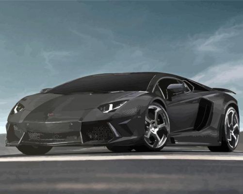 Aesthetic Black Lamborghini Paint By Numbers