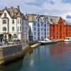 Alesund Town Buildings Paint By Numbers