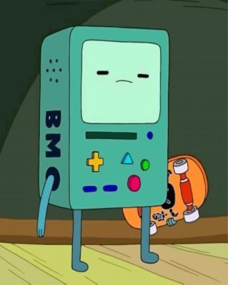 BMO With Skateboard Paint By Numbers