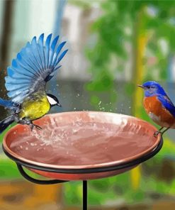 Birds And Garden Paint By Numbers