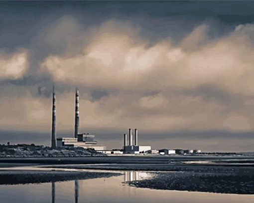 Black And White Poolbeg Towers Paint By Numbers