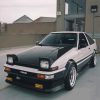 Black And White Toyota Ae86 Trueno Car Paint By Numbers