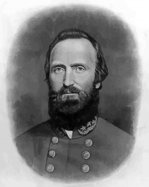 Black And White Stonewall Jackson Art Paint By Numbers