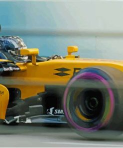 Black And Yellow F1 Paint By Numbers