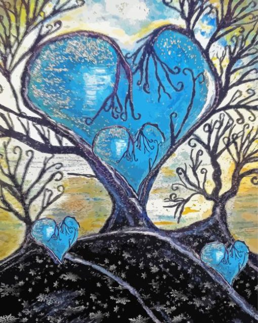 Blue Heart Paint By Numbers