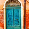 Blue Old Italian Door Paint By Numbers