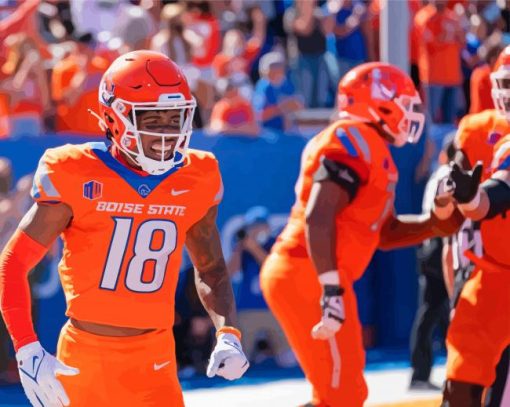 Boise State Broncos American Football Players Paint By Numbers