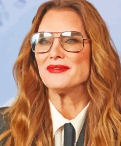 Brooke Shields Wearing Glasses Paint By Numbers