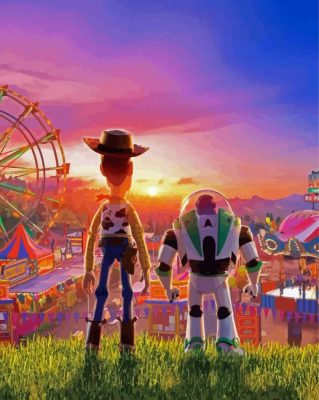 Buzz Lightyear And Woody Back Paint By Numbers