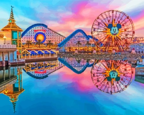 California Adventure Park At Sunset Paint By Numbers