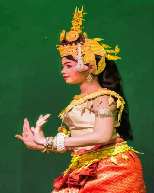 Cambodia Dancer Paint By Numbers