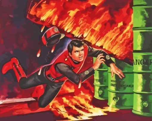 Captain Scarlet Art Paint By Numbers