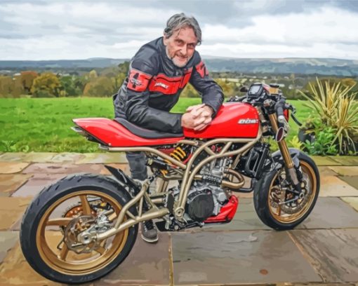 Carl Fogarty Superbike Racer Paint By Numbers