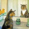 Cat In The Mirror Paint By Numbers