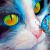 Cat With Butterfly On Nose Paint By Numbers