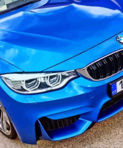 Close Up Blue Metallic BMW Paint By Numbers