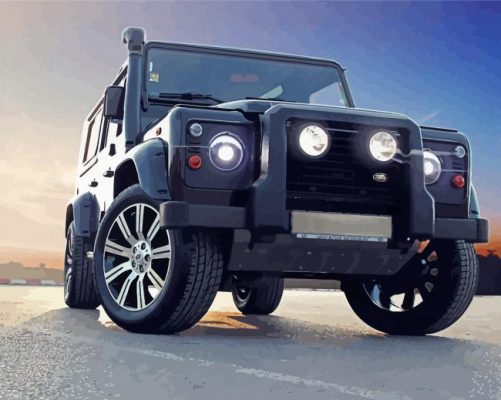 Close Up Land Rover Defender Paint By Numbers