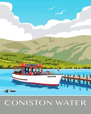 Coniston Water Poster Paint By Numbers