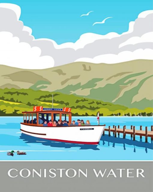 Coniston Water Poster Paint By Numbers