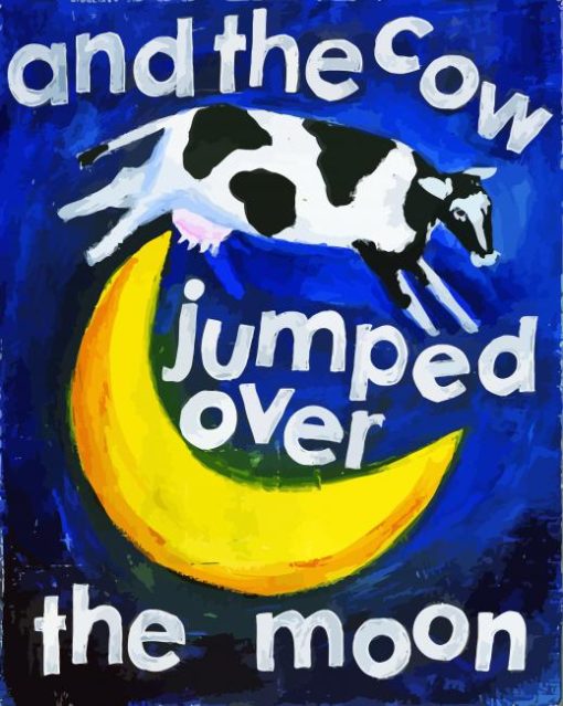 Cow Jumped Over Moon Paint By Numbers