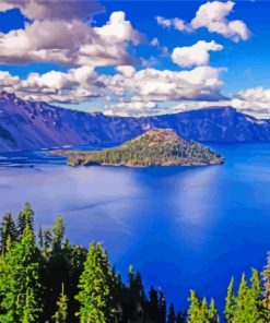 Crater Lake Paint By Numbers