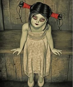 Creepy Gothic Doll Paint By Numbers