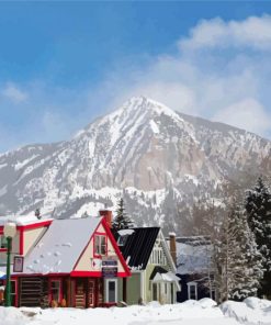 Crested Butte In Snow Paint By Numbers