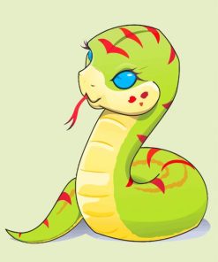 Cute Baby Snake Paint By Numbers