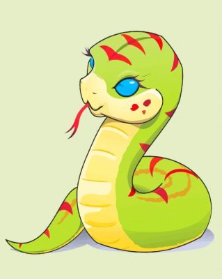 Cute Baby Snake Paint By Numbers