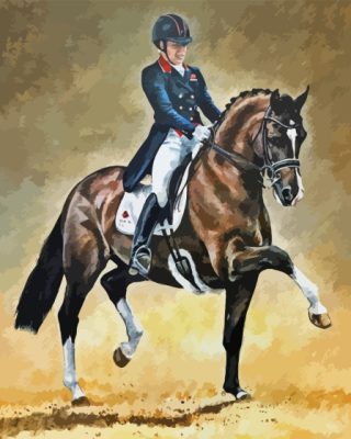 Dressage Horse Art Paint By Numbers