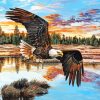 Eagle Flying Over The River Art Paint By Numbers