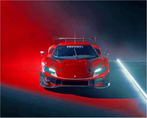 Ferrari 296 GT3 Sport Car Paint By Numbers