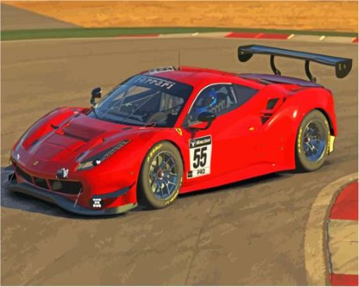 Ferrari 488 GT3 Evo Paint By Numbers