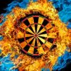 Fire Dart Board Paint By Numbers