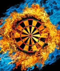 Fire Dart Board Paint By Numbers