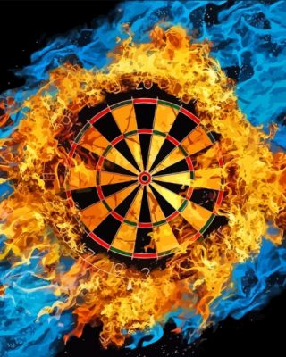 Fire Dart Board Paint By Numbers