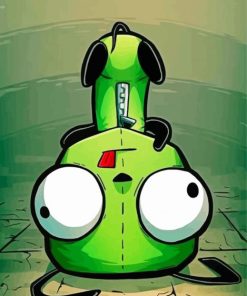 Funny GIR Invader Zim Paint By Numbers