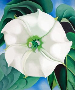 Georgia Okeefe White Flower Paint By Numbers