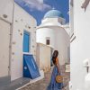 Girl In Blue Dress In Paros Alleys Paint By Numbers