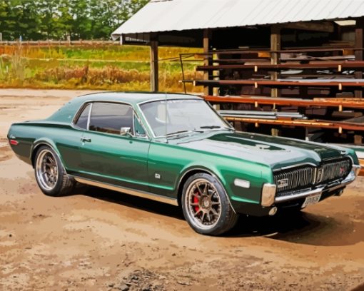 Green Mercury Cougar Paint By Numbers