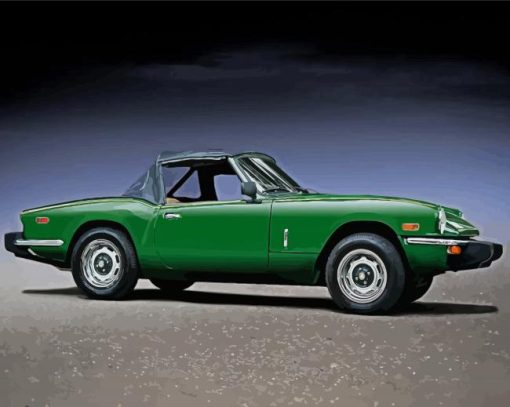 Green Triumph Spitfire Mk3 Paint By Numbers