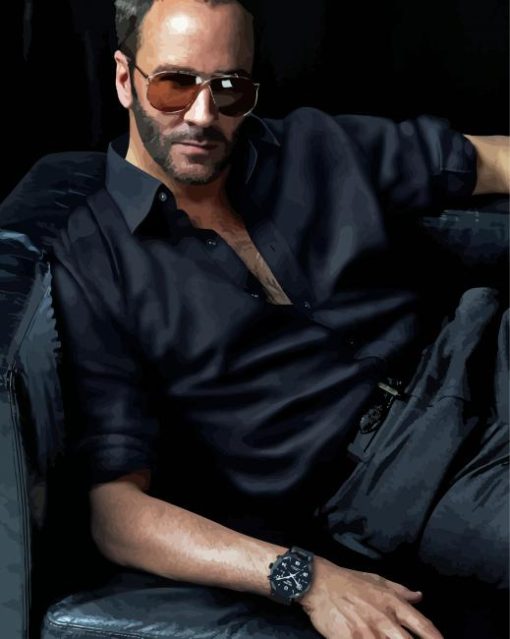 Handsome Fashion Designer Tom Ford Paint By Numbers