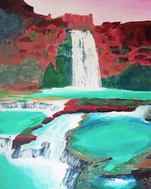 Havasu Falls Art Paint By Numbers