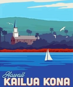 Hawaii Kailua Kona Poster Paint By Numbers