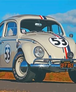 Herbie Car Volkswagen Beetle Paint By Numbers