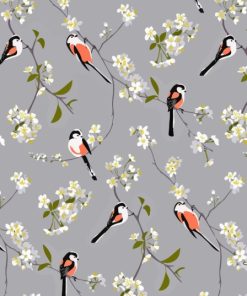 Illustration Blossom And Birds Paint By Numbers