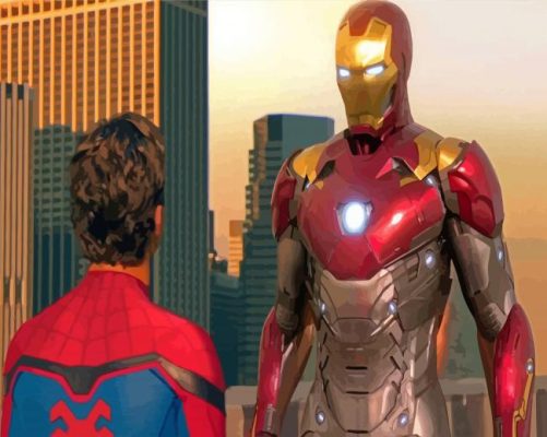 Iron Man And Spiderman Paint By Numbers